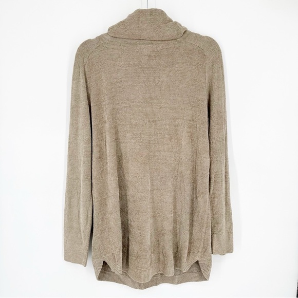 NWT Barefoot Dreams Coastal Cowl Neck Tunic Dark Khaki - Picture 7 of 9